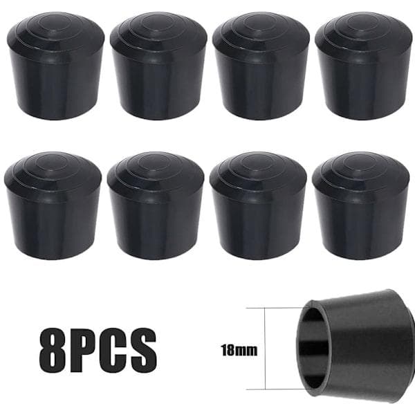 8 st Gummi Stolsbensskydd 18mm