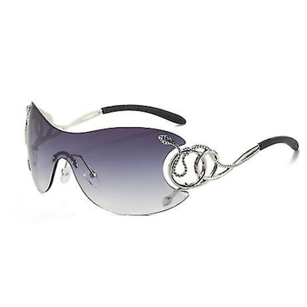 2023 högkvalitativa solglasögon för män och kvinnor Individualiserade Snake Funny Glasses i ett stycke Stor ram Fashionabla solglasögon för damer COLOR1