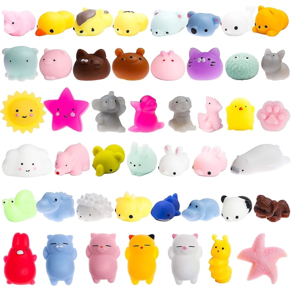 Slumpmässig 40 st Acsergery present Söt djur Mochi Squeeze Toys, Kawaii Mini Soft