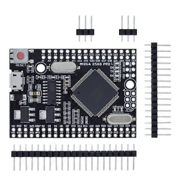 Til MEGA 2560 PRO Embed CH340G/ATMEGA2560-16AU Chip med han-pinheaders kompatibel med Arduino Mega microUSB