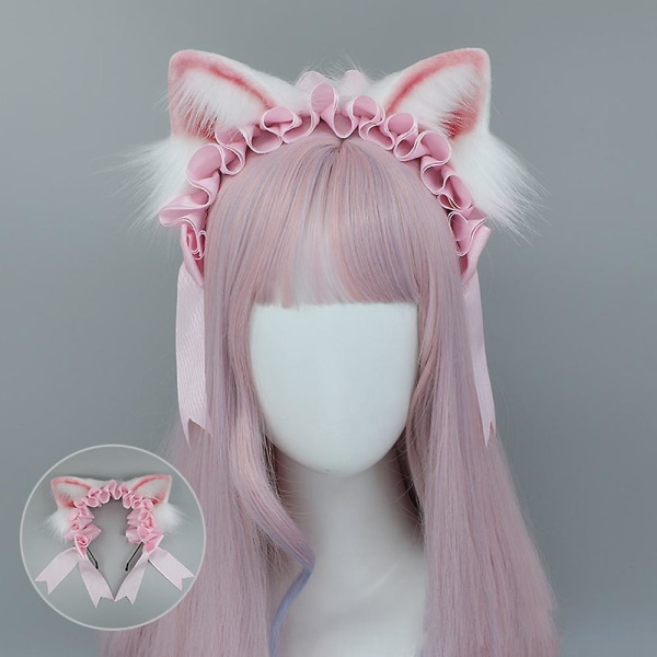 Cat Ears Pannband Lovely Ribbon Cat Hårband Halloween Party Hårbåge För Daglig Eller Festival