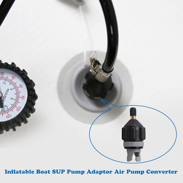 Oppblåsbar båt SUP pumpeadapter luftpumpkonverterer, multifunksjonsventiladapter, luftventiladapter pumpehodekobling