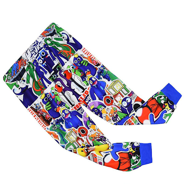 Gutter Roblox Rainbow Friends Trykk Langermet T-skjorte + Bukser Pyjamas Nattøy Antrekk Sett 8-9 Years