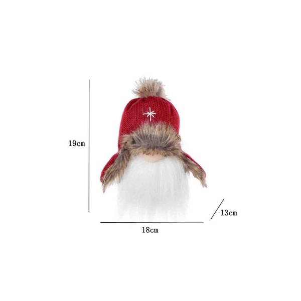 Jul Heminredning Ansiktslös docka med lampa Rudolph The Dwarf Plysch Docka Ornament Presenter Lysande juldekorationer