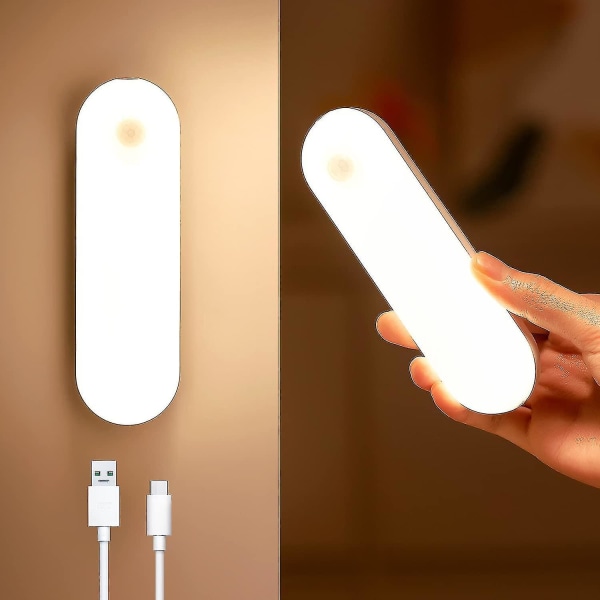 Nattlys med bevegelsessensor innendørs batteri, dimbar LED-lampe med bevegelsessensor innendørs, 3 moduser trappebelysning