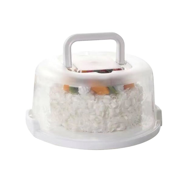 Kaklåda Plast tårtbärare med säkra låsspännen Matförpackningslåda för pajer Kakor Cupcake