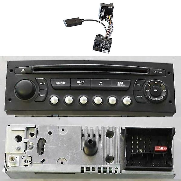 Bilstereo Bluetooth 5.0-modtageradapter med aux-kabel til C2 C5 Rd45 Rd4 radiomodul