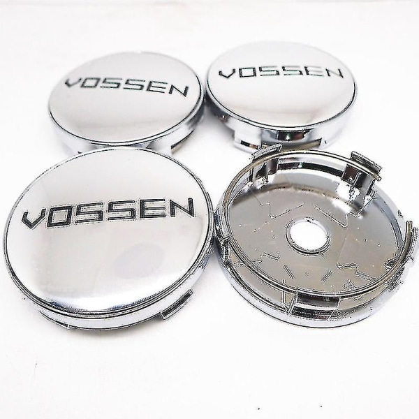 4 st 60 mm Vossen fälgcenter navkapsel bilfälgar dammtät kåpa navkapslar 56 mm automatisk stylingtillbehör D