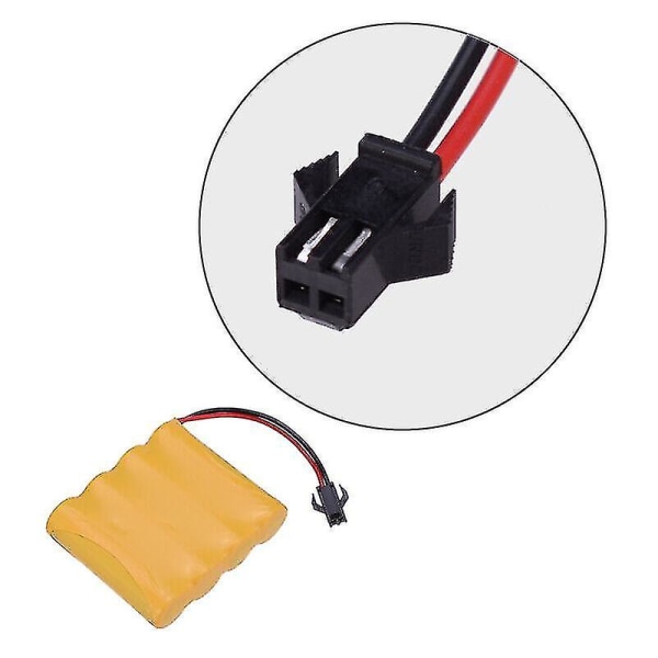 2 stk 4.8v 700mah Ni-cd Aa Batteripakke Oppladbar Sm-2p Plugg For Rc Bil Leke Dz U