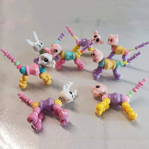 8 kpl Animal Twisty rannekoruja, Deformation Animal Time rannekorut Tee itse keräilyt Twisty rannekorut tyttöjen leluille