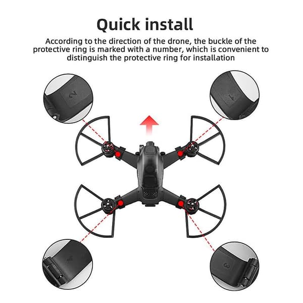 Plastringer for FPV Combo Drone-propeller, antikollisjonstilbehør