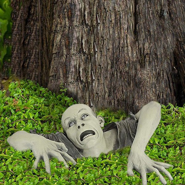 Pop Up Zombie Garden -patsas Spooky The Undead Resin -veistos