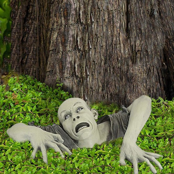 Pop Up Zombie Garden Statue Spooky The Undead Resin Sculpture