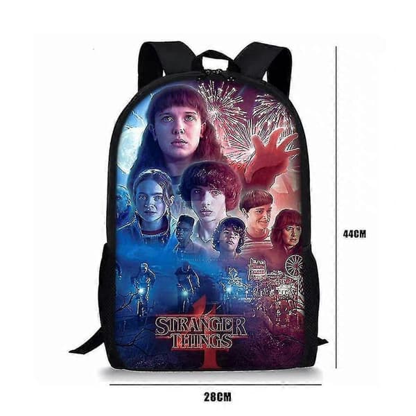 Stranger Things 4 Justerbar Skoletaske Rygsæk Gaver til Studerende