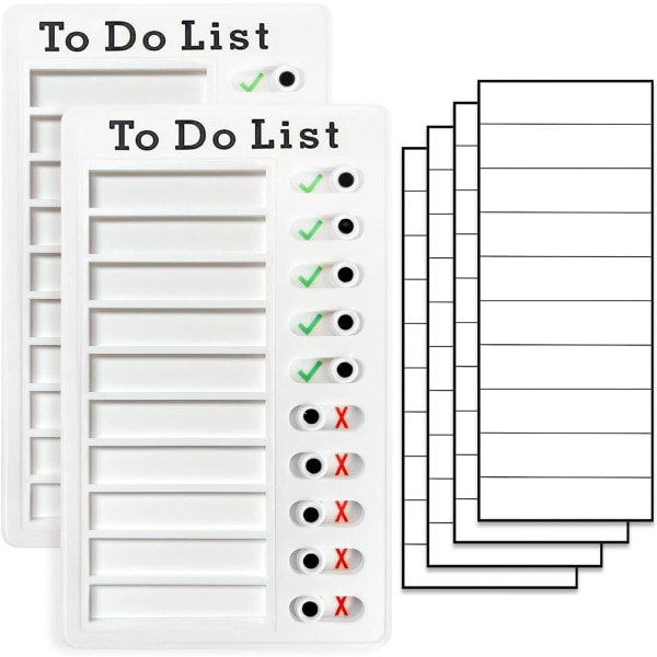 2-delt gjøremålsliste for voksne To-Do Liste Mine gjøremål Sjekklist Oppgavetavle Glidande rutineplan for barn RV-påminnelse