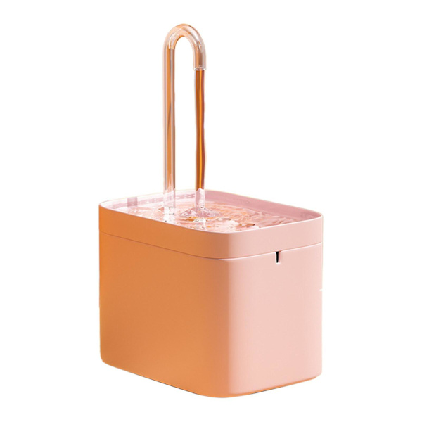 1.5L Elektrisk Automatisk Vattenfontän för Katt och Hund Vattendispenser Husdjursdrickskål Ny Pink