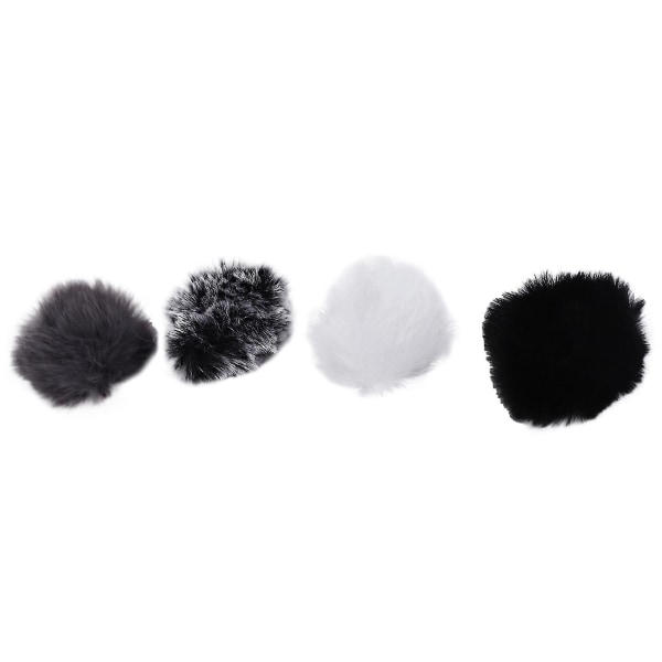 8 stk Universal Lavalier Mikrofon Furry Windscreen Fur Windscreen Wind Muff til Lapel Lavalier Mic