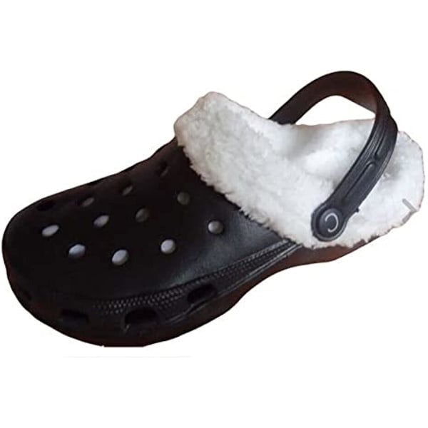 Indlægssåler til udskiftning af crocs træsko, hvid pels indsats for sko indersål varm aftagelig lodne liners Crocs sko udskiftning af træsko Size 39-40