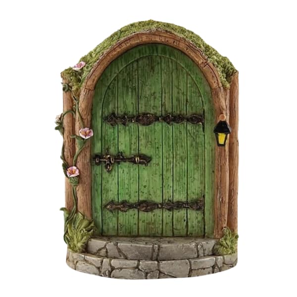 Miniature Pixie Elf Fe Dør Træ Have Vinduesdør Jul