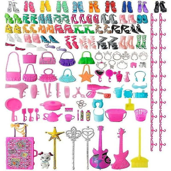 40 stk./sæt Barbies Dukketøj Badedragter Bikini Tilbehør Til Barbie Dukke Sko Støvler Skateboard Til Barbie Dukke Tilbehør