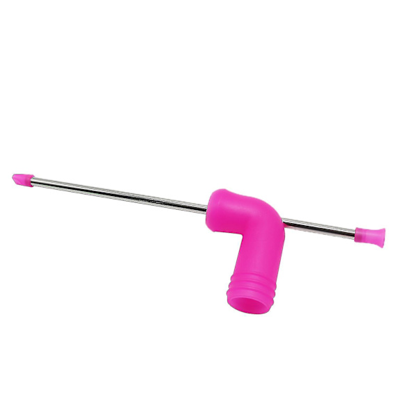 Ölsnorkel Säker Underhållning Portabel Rak Sugrörsmodell Dricktratt För Fest (Färg: Rosa)