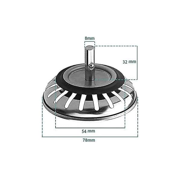 2 stk. Vaskesi/vaskprop Vaskprop Hul Køkken/badeværelse Si Diameter 78mm