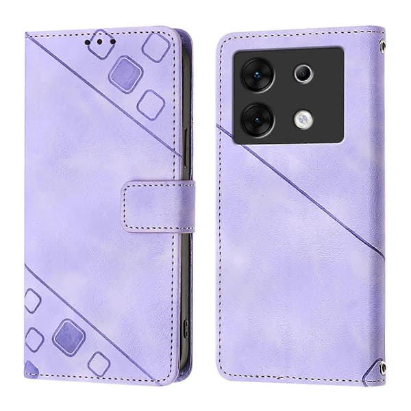 Præget PU-etui til Infinix Zero 30 5G Light Purple