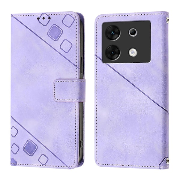 Präglat PU-fodral för Infinix Zero 30 5G Light Purple