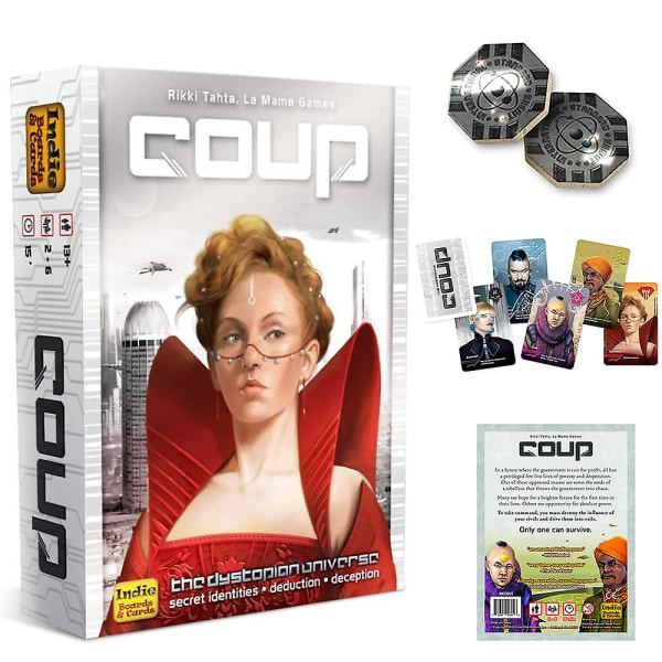 Indie Boards And Cards Coup The Dystopian Universe Kortspill Familie Festspill Gaver
