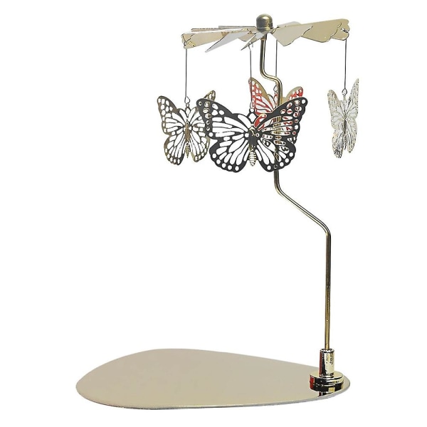 Spinner lysestake Roterende drømmende karusell stearinlys Duftlys Spinner Holder Home Decoration Gaver Butterfly