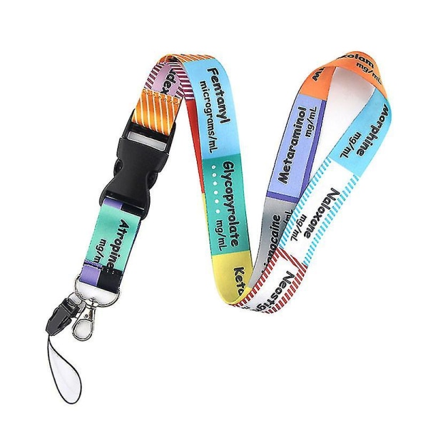 Medical Series Icu Nyckelring Lanyard Presenter Till Läkare Vänner USB Badge Hållare Black