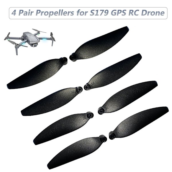 4 Par Propellrar för S179 GPS RC Drönare