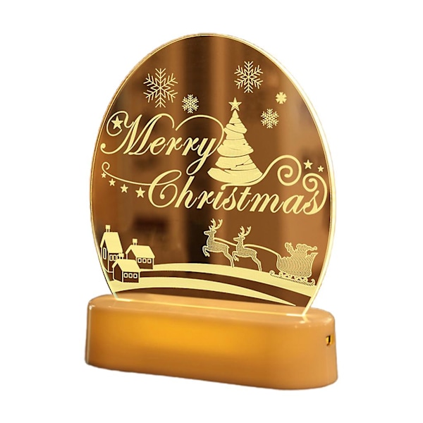 3D-lampor Julgåvor Bordlampor Jultomten Dekorationer För Juldagen Merry Christmas 2
