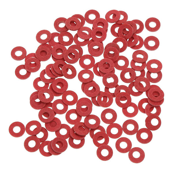 100 st Fiber Moderkort Isoleringsdyna Fästbrickor Röd Flat Ring