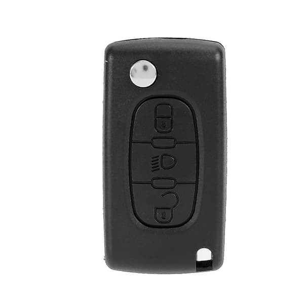 3-knaps bilnøgleflip-etui med nøgleblad til Citroen C3 C4 C5 C6 Picasso