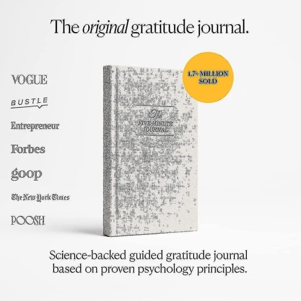 Intelligent Change: The Five Minute Journal - Daglig For Lykke, Mindfulness Og Reflektion - Udateret Livsplanlægger