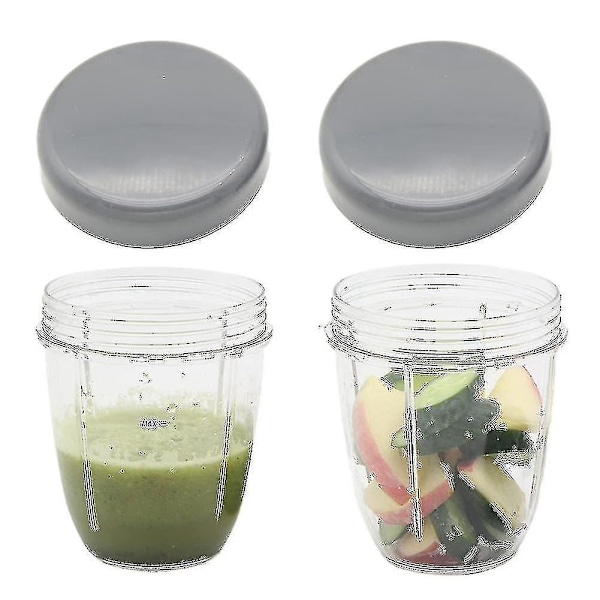 Blender-kupit ja litteät kannet Nutribullet-soseuttimelle, 2 kpl