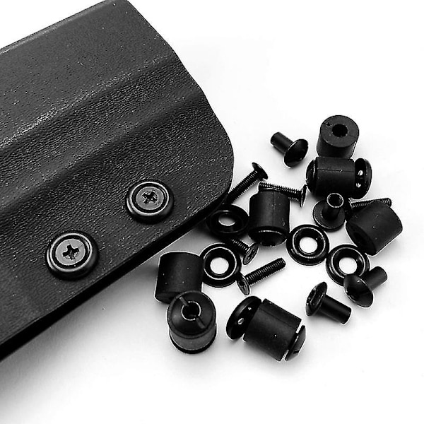 Huamade 4 set Kydex hölsterskruvdelar Snabbvalsningsslida Skruvbeslag Gör K Slida DIY midjeclipskruvtillbehör