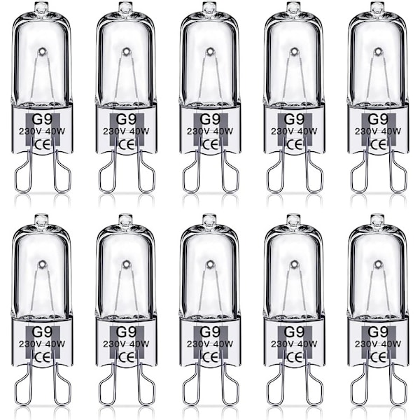G9 Halogenlampor 40W, 230V, 10-pack 40W