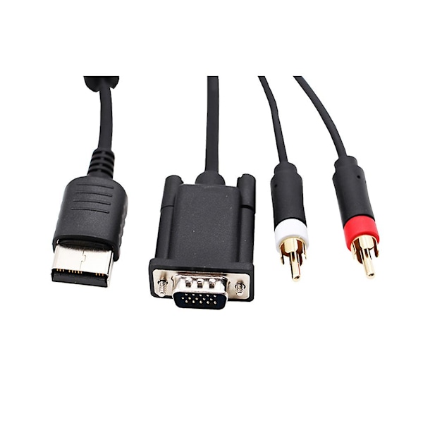 VGA-näyttö ja RCA-ääni + 3,5 mm:n 2-uros RCA -sovitin konsolilisävarusteet
