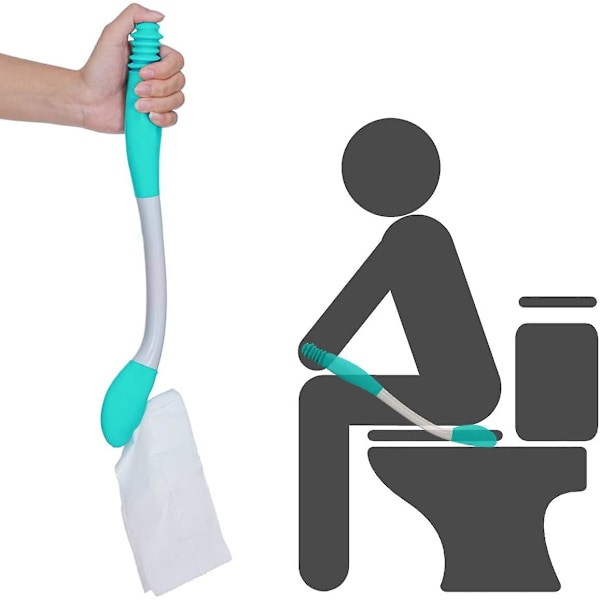 38cm Hjelpemiddel for toalettpapir - Enkel å bruke - Langt håndtak, lett å bruke toaletthjelpemidler for eldre og gravide kvinner 38cm E