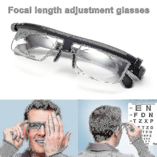 Nye 2023 Justerbare Briller Dial Vision Variabelt Fokus Synshjelp Avstand Lesing
