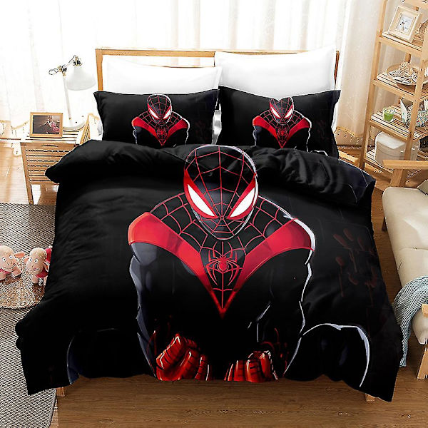 Spi15 Spider-man 3d-trykt sengesett Dynetrekk Dynetrekk Putetrekk Barnegave AU DOUBLE 180x210cm