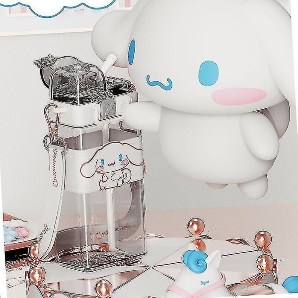 Nya Kawaii Sanrioed vattenflaskor Söt Anime Cinnamoroll Kuromi Cartoon Portable Cup 520ml flaska present till barn Pojkar Flickor Present melody