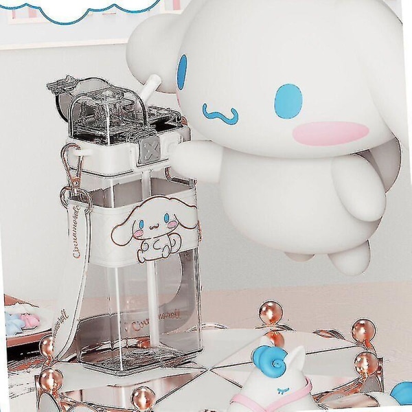 Nya Kawaii Sanrioed vattenflaskor Söt Anime Cinnamoroll Kuromi Cartoon Portable Cup 520ml flaska present till barn Pojkar Flickor Present Pompompurin