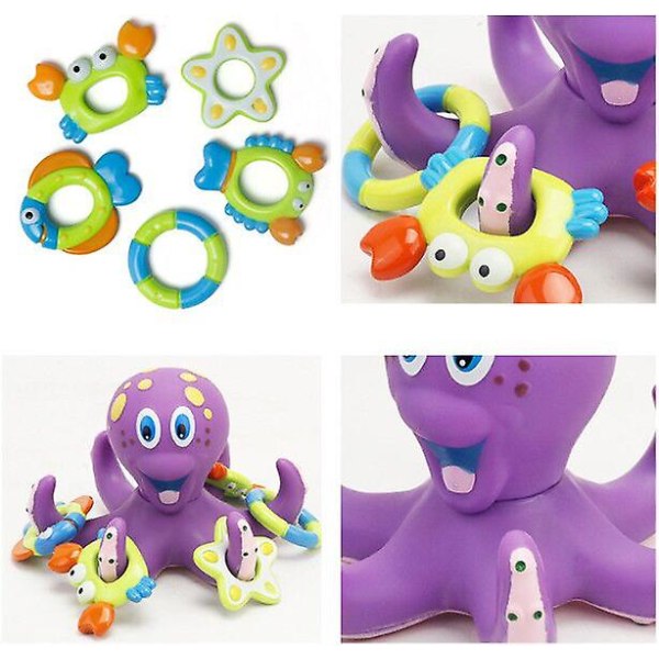 Baby Octopus badelegetøj til børn, 6 stk interaktivt badelegetøj