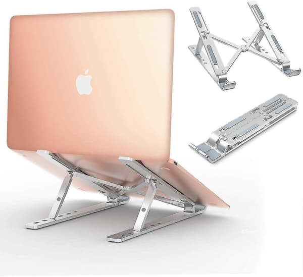 Laptopstativ N3 Sølv Aluminiumlegering (med oppbevaringspose)