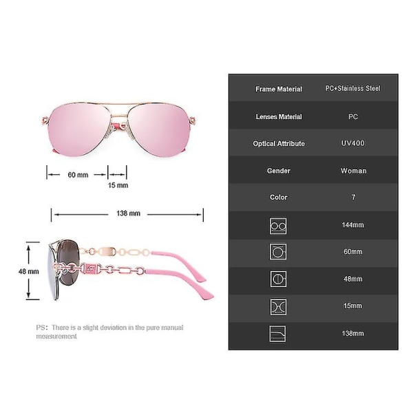 Polarized Aviator solbriller, letvægts metalstel solbriller Uv400 Gradient gray