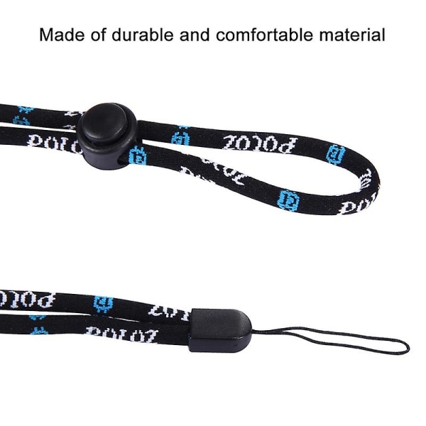 Universal Nylon Nacke Handledsrem Hängande Snodd För Gopro Actionkameror Black