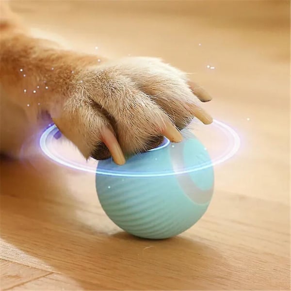 Power Ball 2.0 Cat Toy Automatisk Rollender Katzenballintelligentes Spielzeug Blue